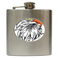 Animal Bird Cartoon Comic Eagle Hip Flask (6 oz)