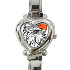 Animal Bird Cartoon Comic Eagle Heart Italian Charm Watch