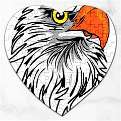 Animal Bird Cartoon Comic Eagle Jigsaw Puzzle (Heart)