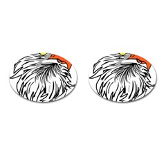 Animal Bird Cartoon Comic Eagle Cufflinks (oval) by Simbadda