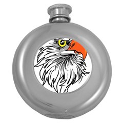 Animal Bird Cartoon Comic Eagle Round Hip Flask (5 oz)