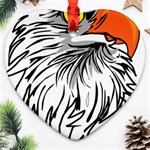 Animal Bird Cartoon Comic Eagle Heart Ornament (Two Sides) Front