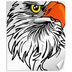 Animal Bird Cartoon Comic Eagle Canvas 8  x 10 