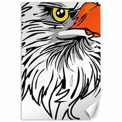 Animal Bird Cartoon Comic Eagle Canvas 24  X 36  by Simbadda