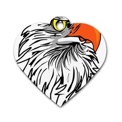 Animal Bird Cartoon Comic Eagle Dog Tag Heart (Two Sides)