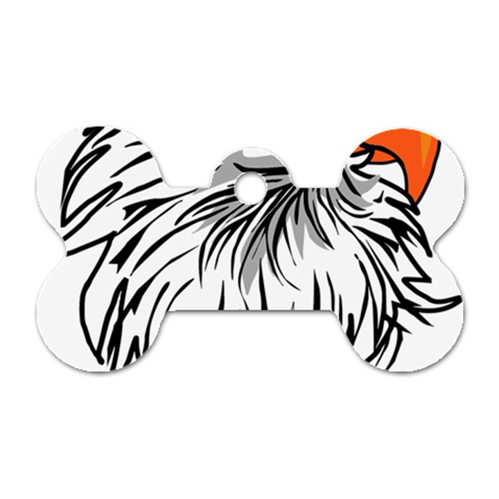 Animal Bird Cartoon Comic Eagle Dog Tag Bone (Two Sides)