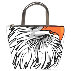 Animal Bird Cartoon Comic Eagle Bucket Bags by Simbadda