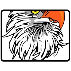 Animal Bird Cartoon Comic Eagle Fleece Blanket (large)  by Simbadda