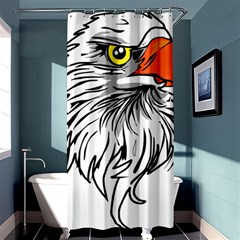 Animal Bird Cartoon Comic Eagle Shower Curtain 36  x 72  (Stall) 