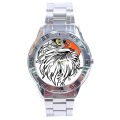 Animal Bird Cartoon Comic Eagle Stainless Steel Analogue Watch by Simbadda