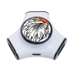 Animal Bird Cartoon Comic Eagle 3-Port USB Hub