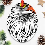 Animal Bird Cartoon Comic Eagle Ornament (Oval Filigree) Front