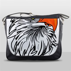 Animal Bird Cartoon Comic Eagle Messenger Bags by Simbadda