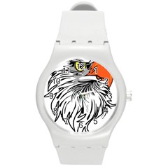 Animal Bird Cartoon Comic Eagle Round Plastic Sport Watch (M)