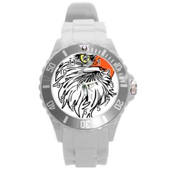 Animal Bird Cartoon Comic Eagle Round Plastic Sport Watch (L)