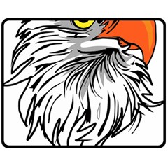 Animal Bird Cartoon Comic Eagle Double Sided Fleece Blanket (medium)  by Simbadda