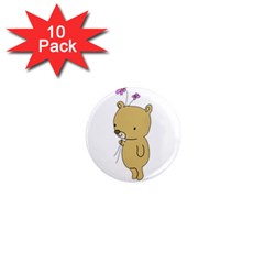 Cute Bear Cartoon 1  Mini Magnet (10 Pack)  by Simbadda