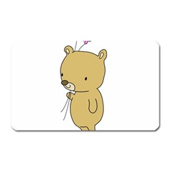 Cute Bear Cartoon Magnet (rectangular) by Simbadda