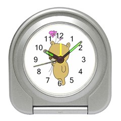 Cute Bear Cartoon Travel Alarm Clocks by Simbadda