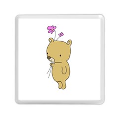 Cute Bear Cartoon Memory Card Reader (square)  by Simbadda