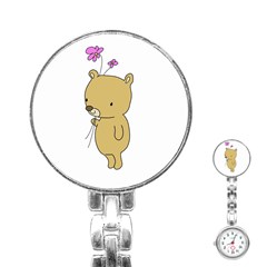 Cute Bear Cartoon Stainless Steel Nurses Watch by Simbadda