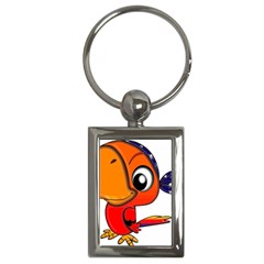 Bird Cartoon Character Parrot Key Chains (rectangle)  by Simbadda