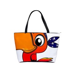 Bird Cartoon Character Parrot Shoulder Handbags by Simbadda