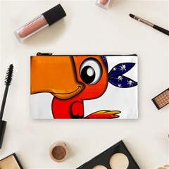 Bird Cartoon Character Parrot Cosmetic Bag (small)  by Simbadda