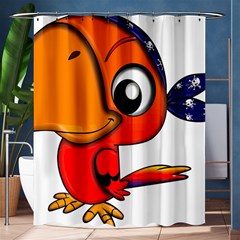 Bird Cartoon Character Parrot Shower Curtain 60  X 72  (medium)  by Simbadda