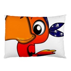 Bird Cartoon Character Parrot Pillow Case (two Sides) by Simbadda