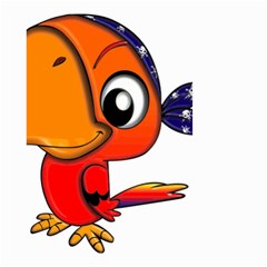 Bird Cartoon Character Parrot Small Garden Flag (two Sides) by Simbadda