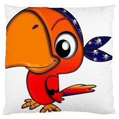 Bird Cartoon Character Parrot Standard Flano Cushion Case (two Sides) by Simbadda