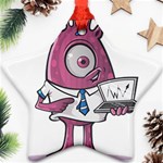 Business Education Logo Monster Ornament (Star) Front