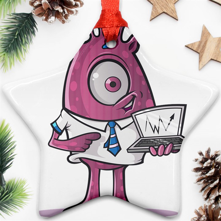 Business Education Logo Monster Ornament (Star)