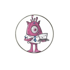 Business Education Logo Monster Hat Clip Ball Marker by Simbadda