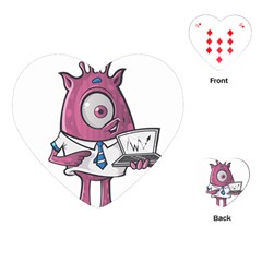 Business Education Logo Monster Playing Cards (heart)  by Simbadda