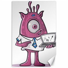 Business Education Logo Monster Canvas 24  X 36  by Simbadda