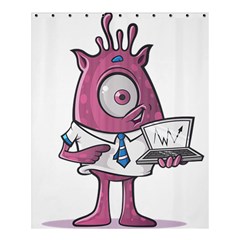 Business Education Logo Monster Shower Curtain 60  X 72  (medium)  by Simbadda