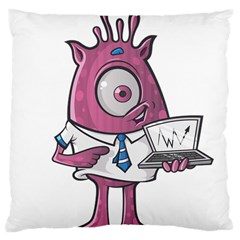 Business Education Logo Monster Large Cushion Case (two Sides) by Simbadda