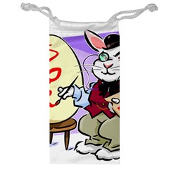 Bunny Easter Artist Spring Cartoon Jewelry Bag by Simbadda