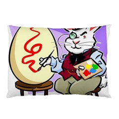 Bunny Easter Artist Spring Cartoon Pillow Case (two Sides) by Simbadda