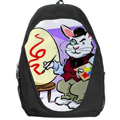 Bunny Easter Artist Spring Cartoon Backpack Bag by Simbadda