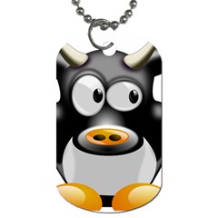 Cow Animal Mammal Cute Tux Dog Tag (two Sides) by Simbadda