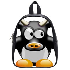 Cow Animal Mammal Cute Tux School Bag (small) by Simbadda