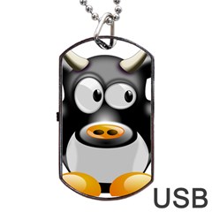 Cow Animal Mammal Cute Tux Dog Tag Usb Flash (one Side) by Simbadda