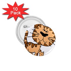 Cats Kittens Animal Cartoon Moving 1 75  Buttons (10 Pack) by Simbadda