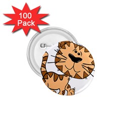 Cats Kittens Animal Cartoon Moving 1 75  Buttons (100 Pack)  by Simbadda