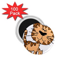 Cats Kittens Animal Cartoon Moving 1 75  Magnets (100 Pack)  by Simbadda