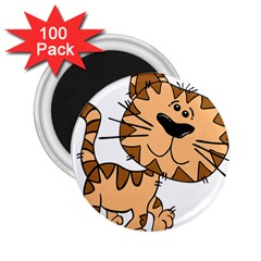 Cats Kittens Animal Cartoon Moving 2 25  Magnets (100 Pack)  by Simbadda