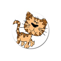 Cats Kittens Animal Cartoon Moving Magnet 3  (round) by Simbadda